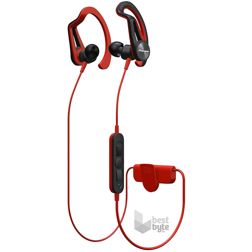Pioneer SE-E7BT-R cseppálló Bluetooth aptX piros sport fülhallgató