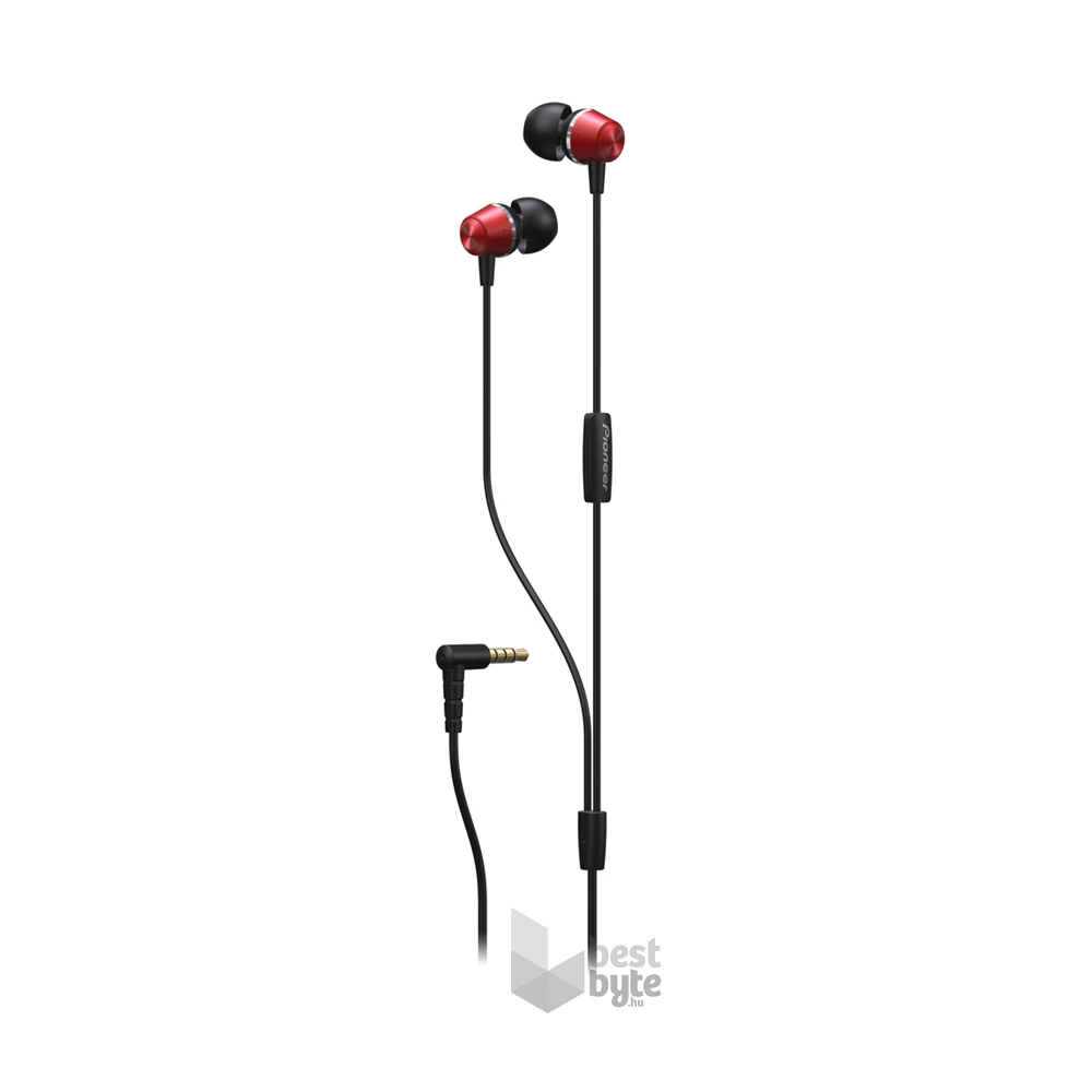 Pioneer SE-QL2T-R mikrofonos piros fülhallgató