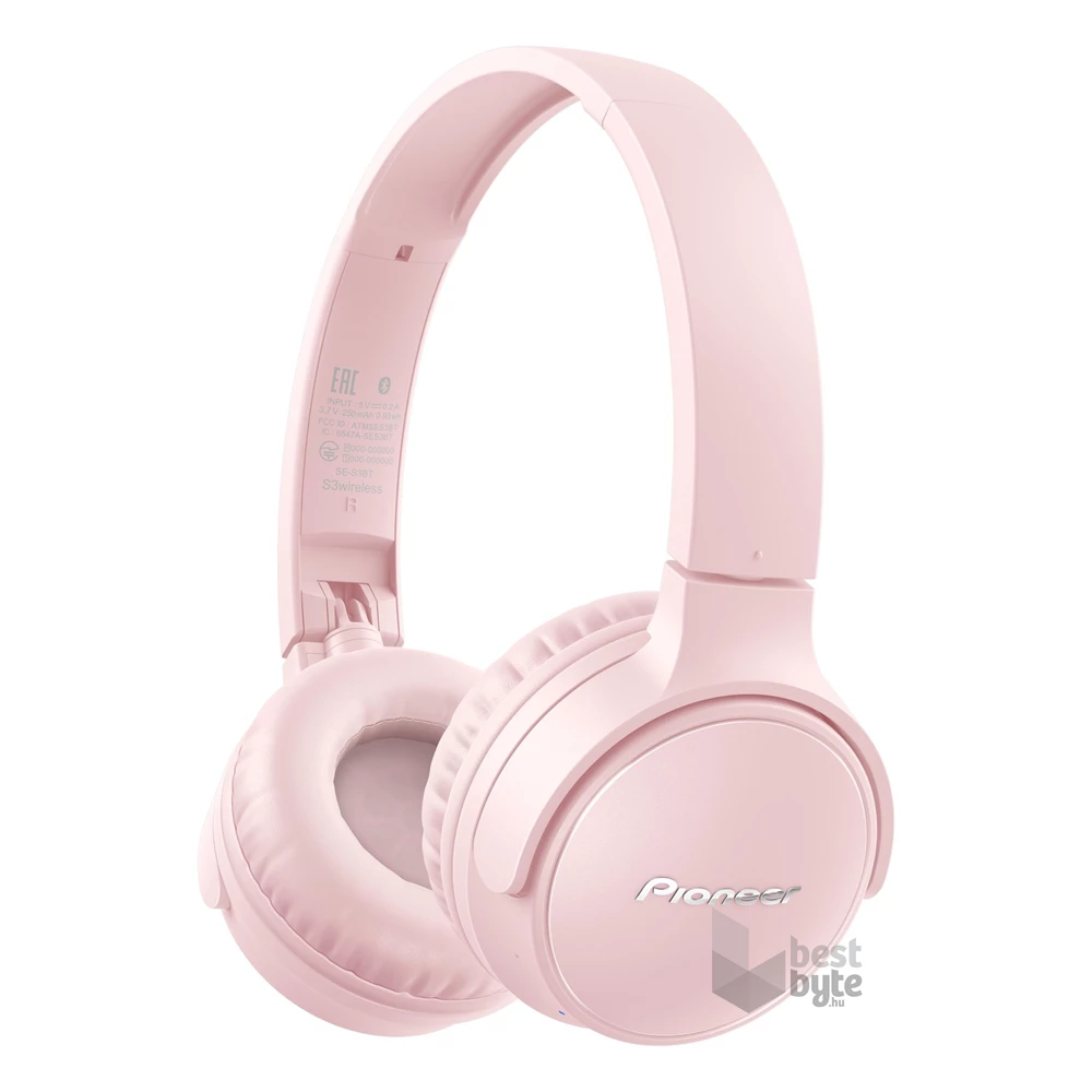 Pioneer SE-S3BT-P Bluetooth rózsaszín fejhallgató