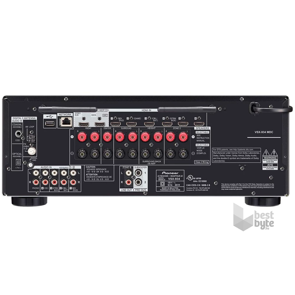 Pioneer VSX-934-B 7.2 csatornás fekete házimozi erősítő
