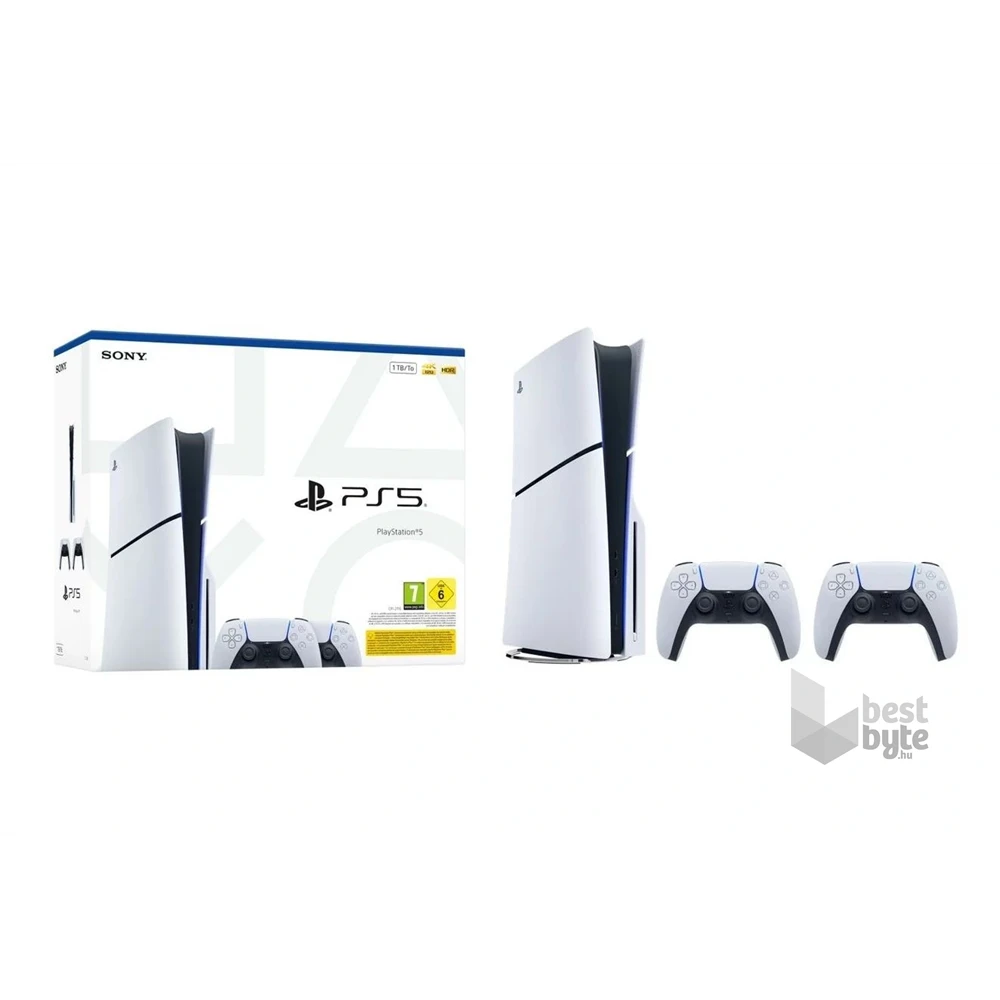 PlayStation®5 1TB lemezes (slim) E-Chassis játékkonzol + 2db DualSense™ vezeték nélküli kontroller