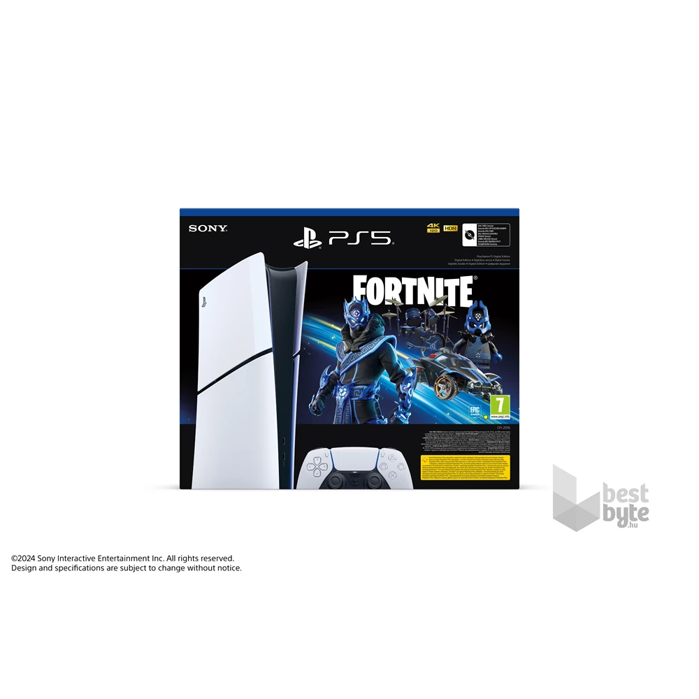 PlayStation®5 1TB Digital Edition (slim) Fortnite Bundle játékkonzol csomag