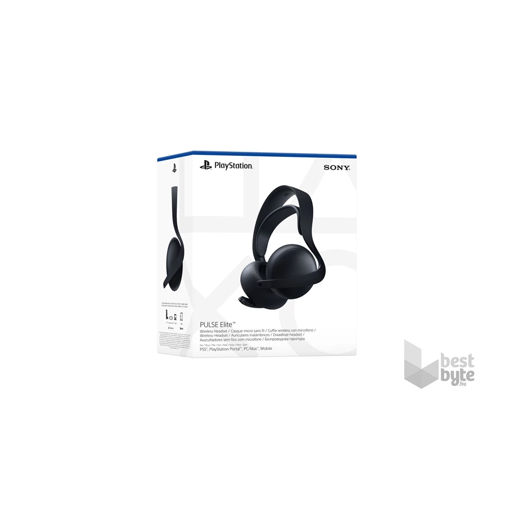 PlayStation®5 PULSE Elite™ Midnight Black vezeték nélküli headset