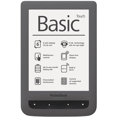 PocketBook PB624-Y-WW Basic Touch szürke E-book olvasó