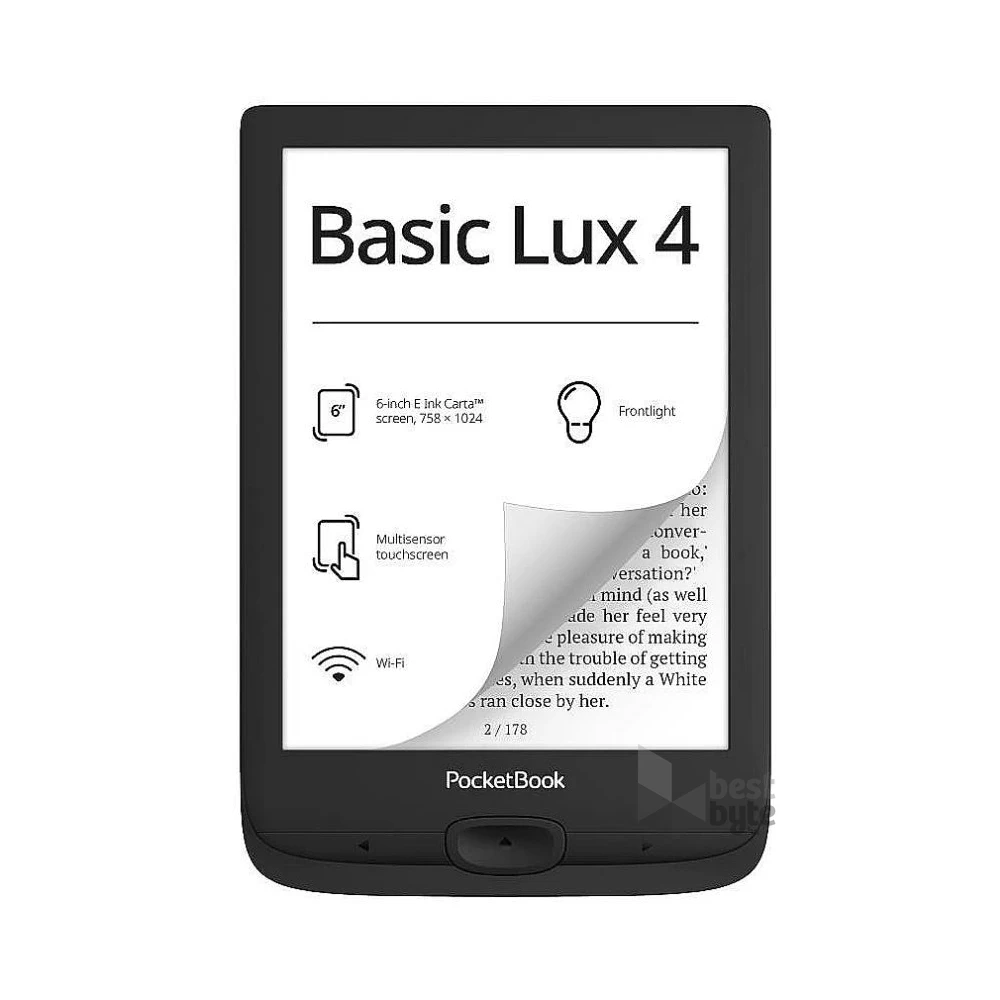 PocketBook PB618 Basic Lux4 6" fekete E-Book olvasó