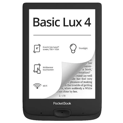 PocketBook PB618 Basic Lux4 6" fekete E-Book olvasó