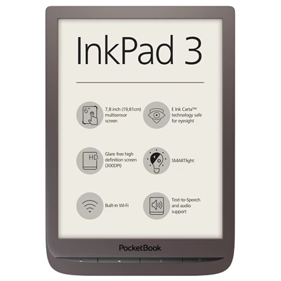 Pocketbook PB740-X-WW Inkpad 3 7,8" sötétbarna E-Book olvasó