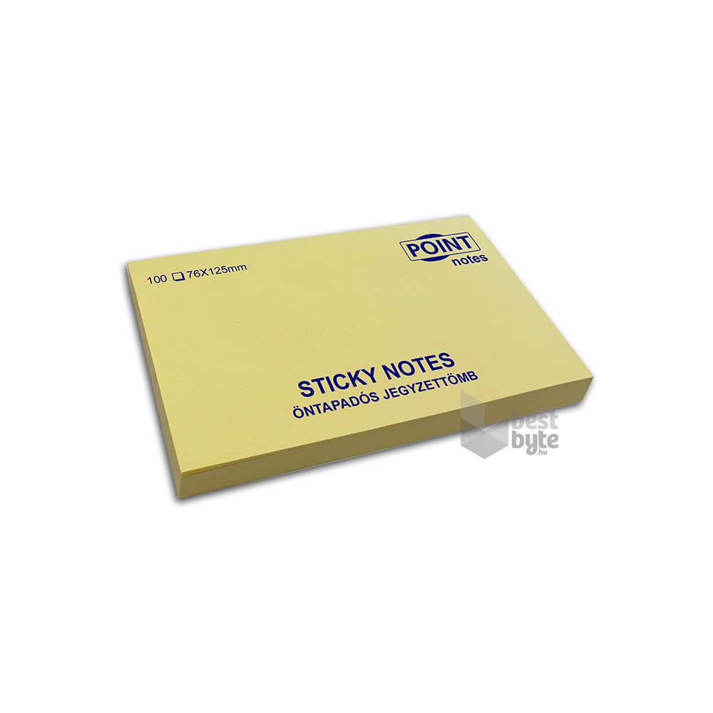 Point 76x125mm 100lapos sárga öntapadós jegyzettömb