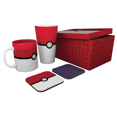 Pokémon "Pokéball" 400ml pohár + 320ml bögre + alátét csomag