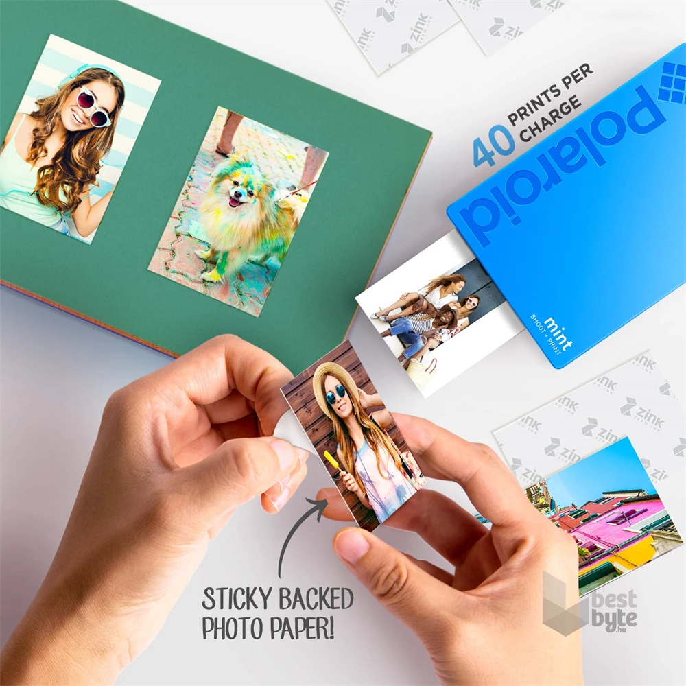 Polaroid Mint P-POLSP02BL kék instant fényképezőgép és fotónyomtató