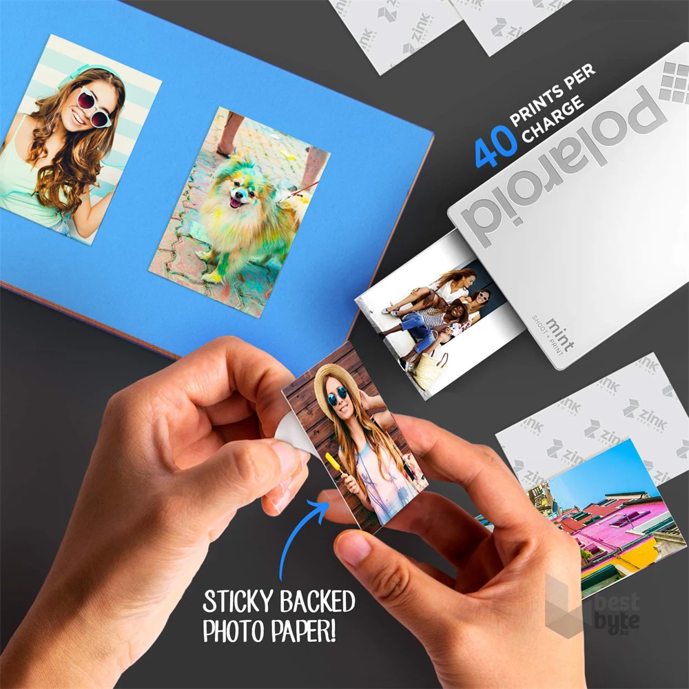 Polaroid Mint P-POLSP02W fehér instant fényképezőgép és fotónyomtató
