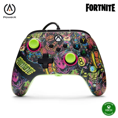 PowerA XBGP0438-02 Advantage Xbox Series X|S/Xbox One/PC vezetékes Fortnite Glow kontroller ( A )