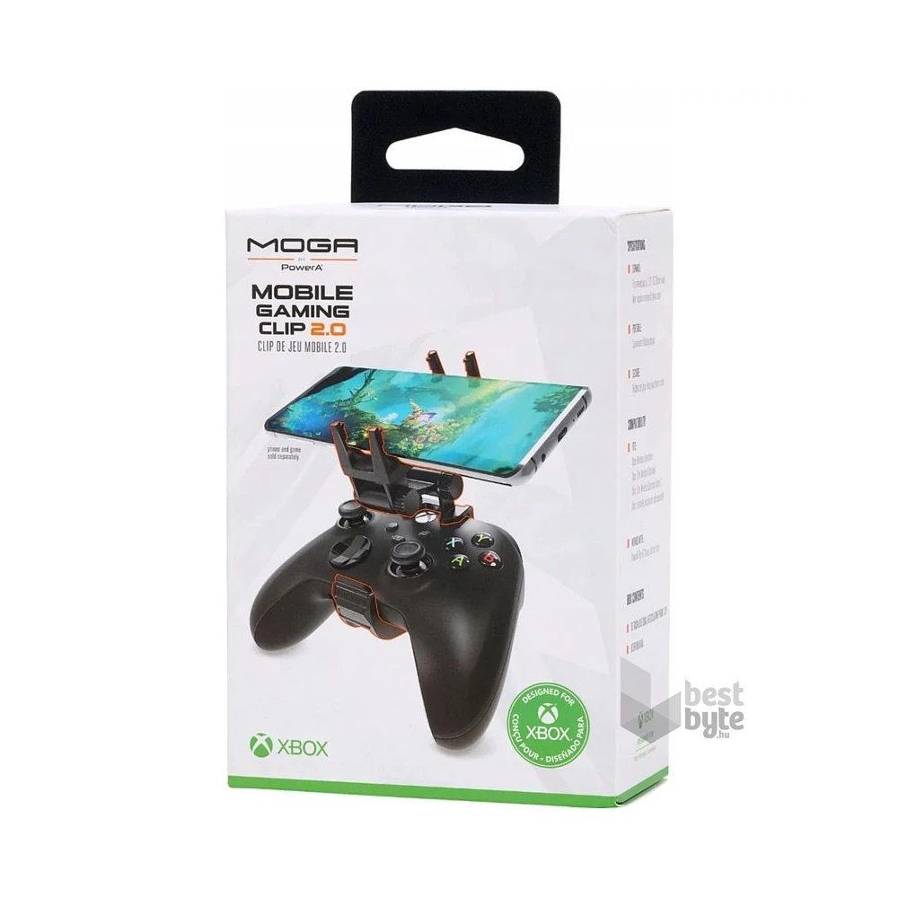 PowerA 1519066-01 MOGA Mobile Clip 2.0 Xbox One/Series X|S fekete kontroller tartókar ( E )