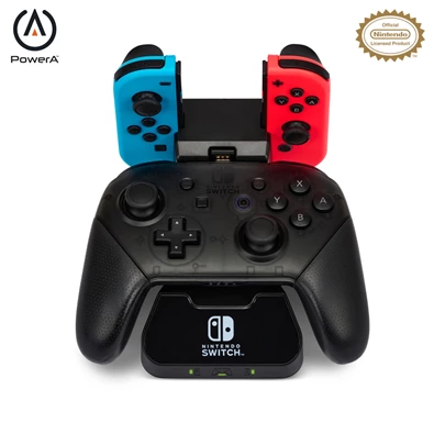 PowerA 1525991-01 Nintendo Switch/Lite/OLED Charging Base fekete kontroller töltőállomás (Újracsomagolt)