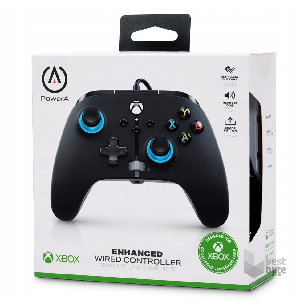 PowerA EnWired Xbox Series X|S / Xbox One vezetékes fekete-kék kontroller