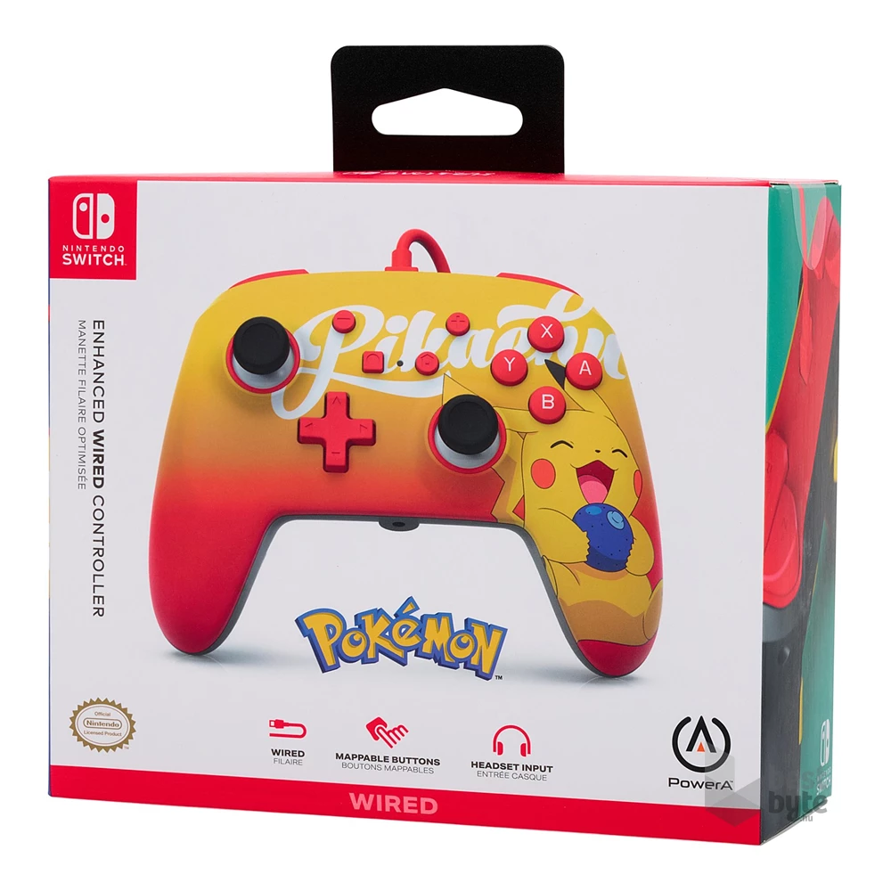 PowerA 1522784-01 Enhanced Nintendo Switch vezetékes Oran Berry Pikachu kontroller