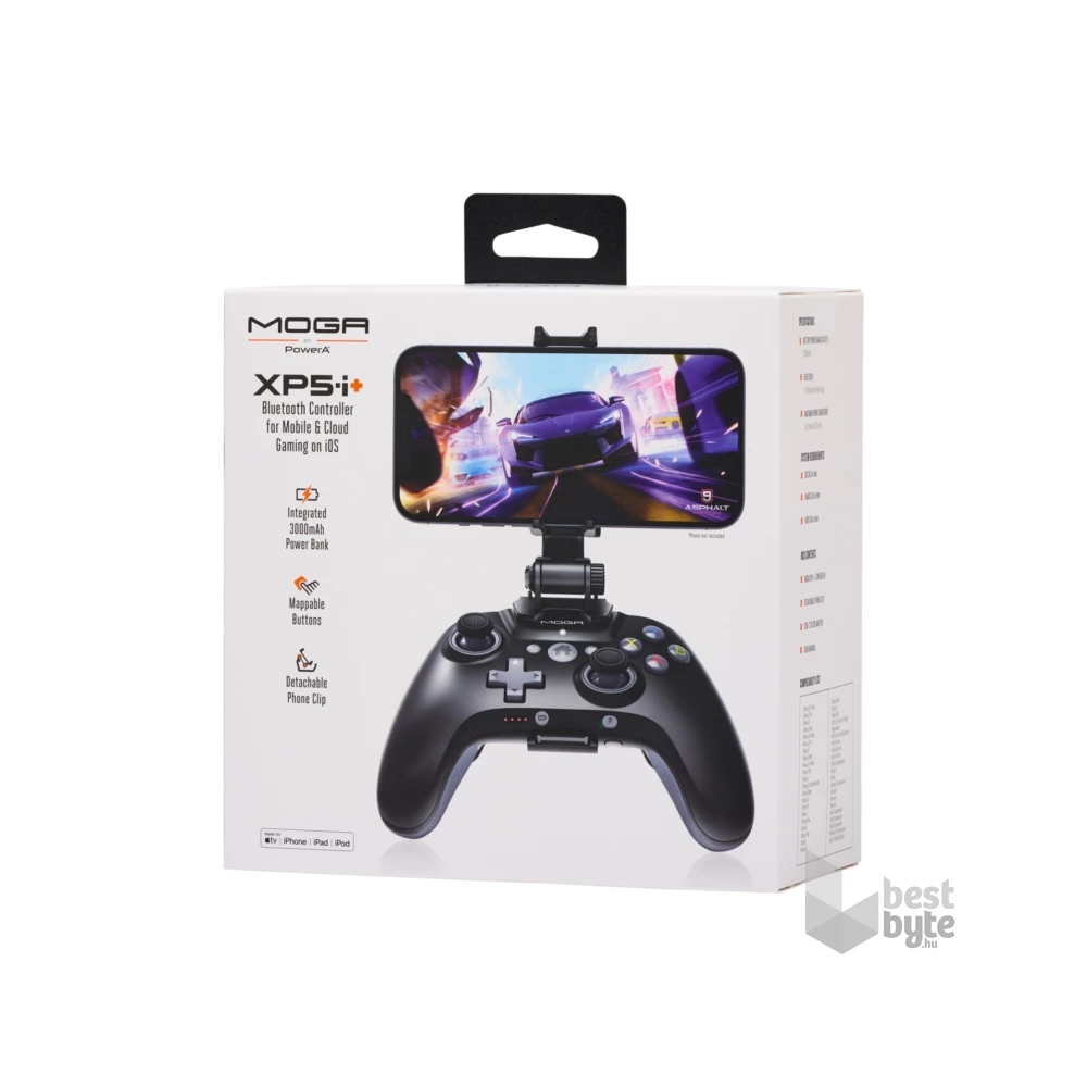 PowerA 1509754-01 MOGA XP5-i PLUS xCloud/iOS Bluetooth vezeték nélküli fekete kontroller