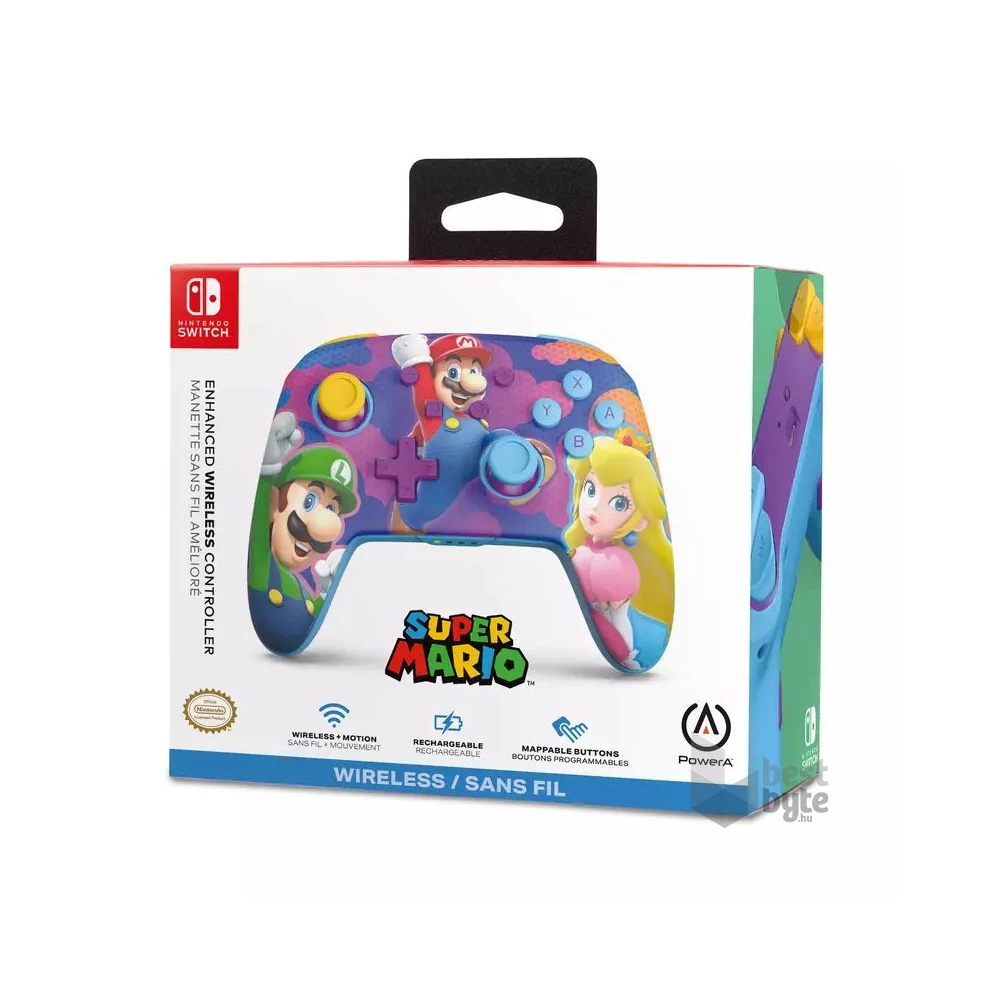 PowerA NSGP0287-01 Enhanced Nintendo Switch vezeték nélküli Color Splash Heroes kontroller