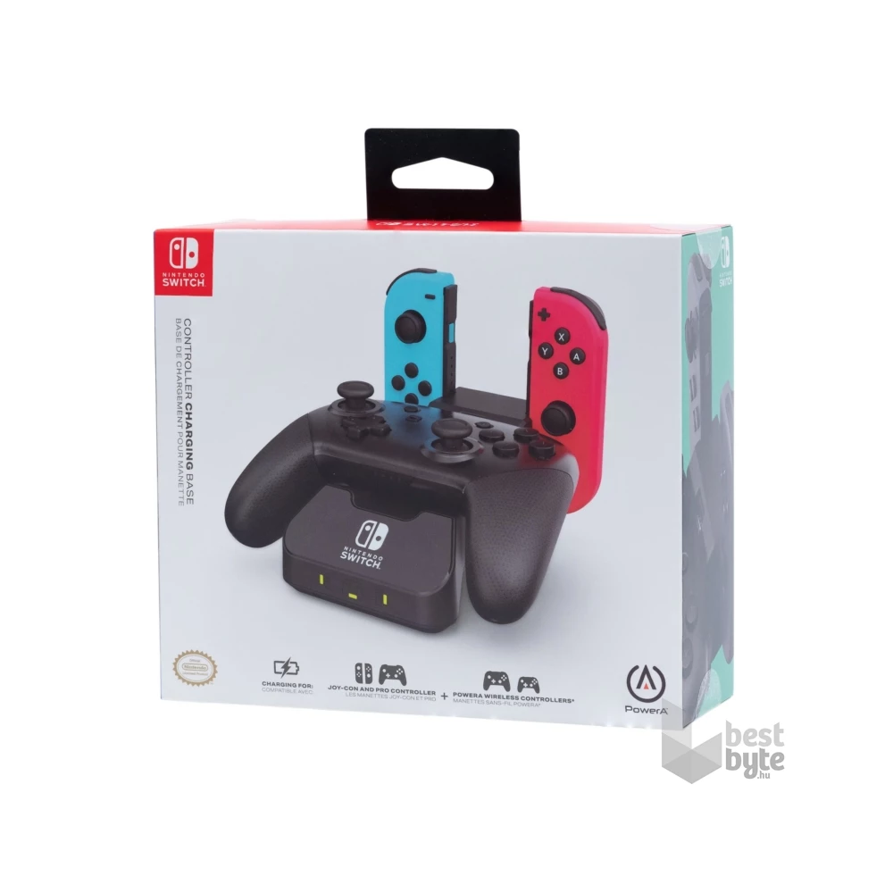 PowerA 1525991-01 Nintendo Switch/Lite/OLED Charging Base fekete kontroller töltőállomás