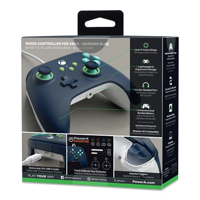 PowerA XBGP0380-01 Xbox Series X|S/Xbox One vezetékes tengerkék kontroller ( A )