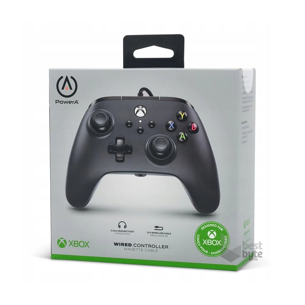 PowerA 1519265-02 Xbox Series X|S/Xbox One vezetékes fekete kontroller