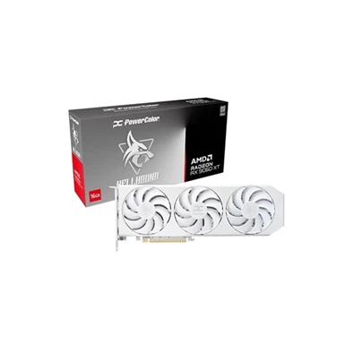 PowerColor RX 9060 XT Hellhound Spectral White AMD 16GB GDDR6 128bit PCIe videókártya