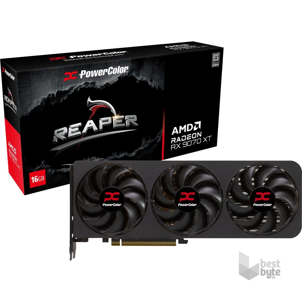 PowerColor Reaper AMD RX 9070 XT 16GB GDDR6 256bit PCIe videókártya