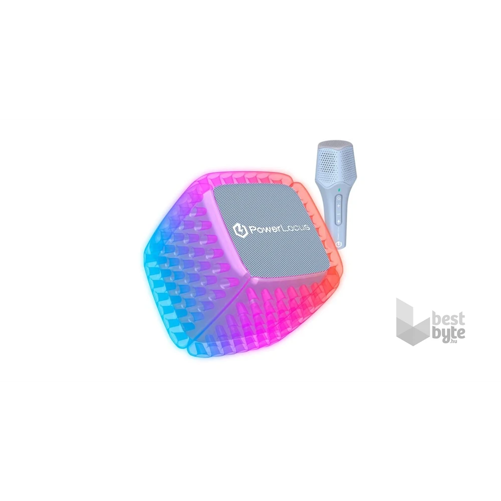 PowerLocus PL750569 Bluetooth kék-lila karaoke hangszóró gyerekeknek