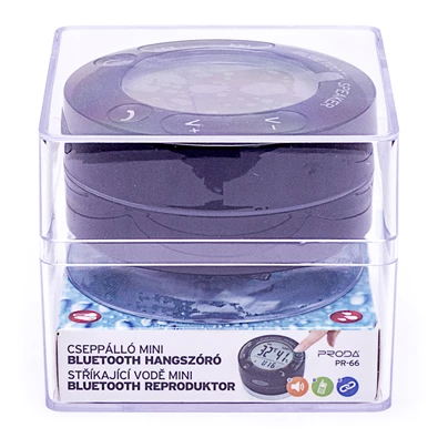 Proda PR-66 cseppálló mini Bluetooth hangszóró LCD kijelzővel