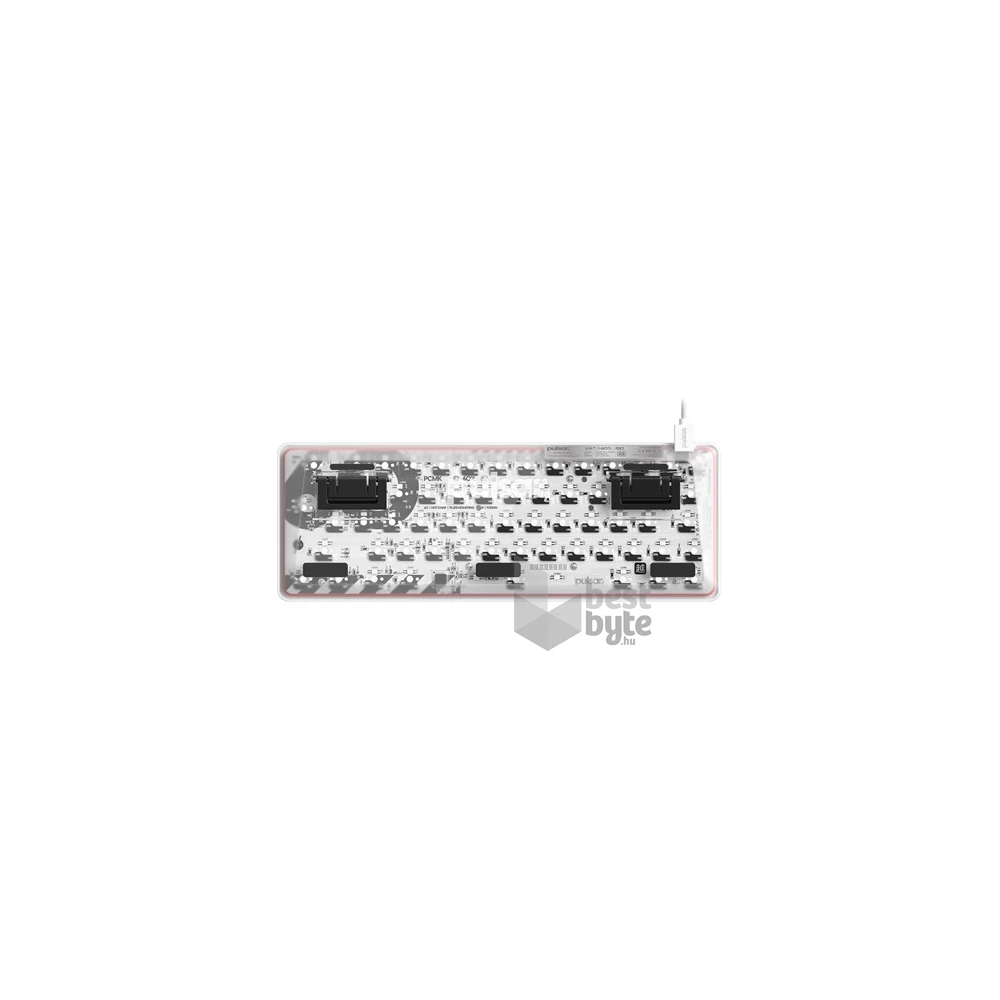 Pulsar PCMK HOTSWAP TKL 60% ISO USB gaming mechanikus billentyűzet barebone fehér