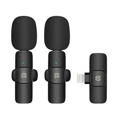 Puluz PU3150B Lightning fekete 2db lavalier mikrofon