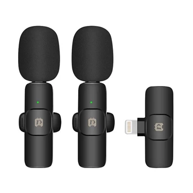 Puluz PU3150B Lightning fekete 2db lavalier mikrofon