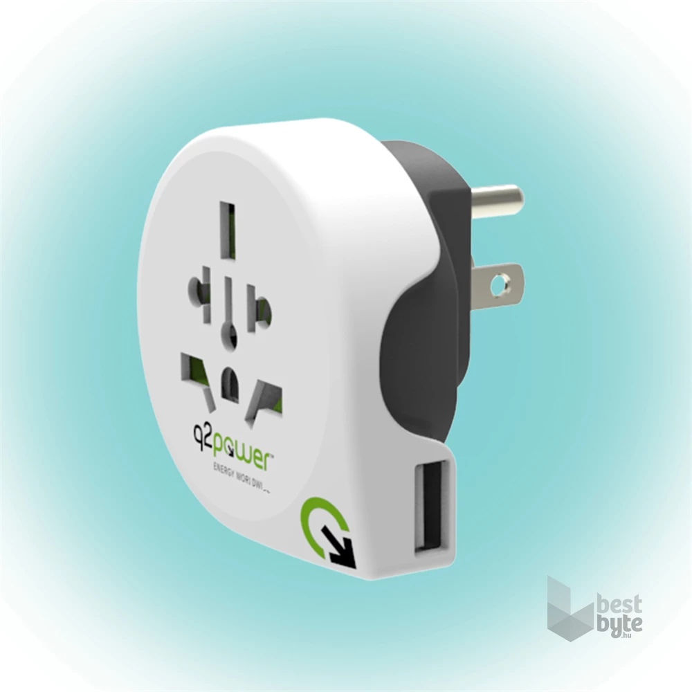 Q2 Power Q2WUS-USB Világ - USA USB utazó adapter