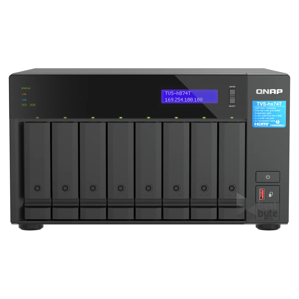 QNAP TVS-h874T-i9-64G 8xSSD/HDD Thunderbolt NAS