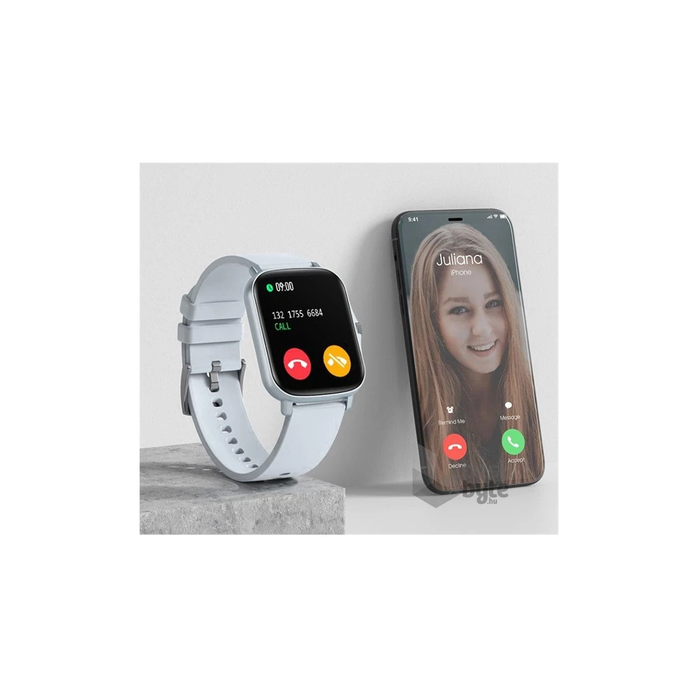 QUAZAR Q-YPRO20 PHONE unisex okosóra hívás funkcióval, Szürke