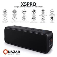 Quazar QZR-SP06-BL X5PRO fekete Bluetooth hangszóró