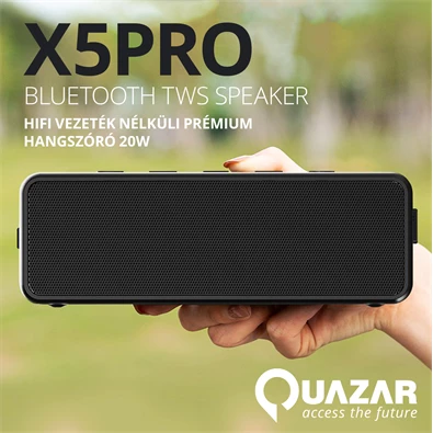 Quazar QZR-SP06-BL X5PRO fekete Bluetooth hangszóró