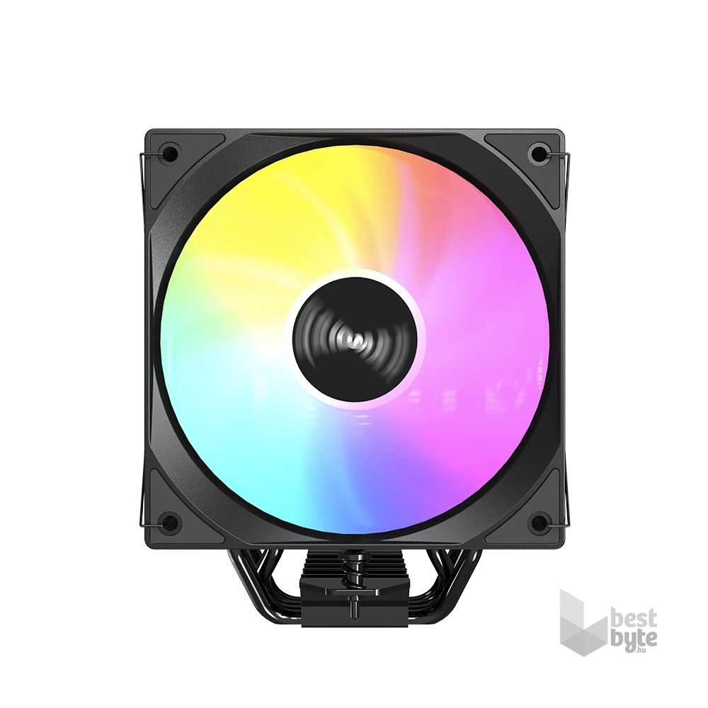 RAIDMAX AM1204B ARGB 120mm fekete hőfok kijelzős processzor hűtő