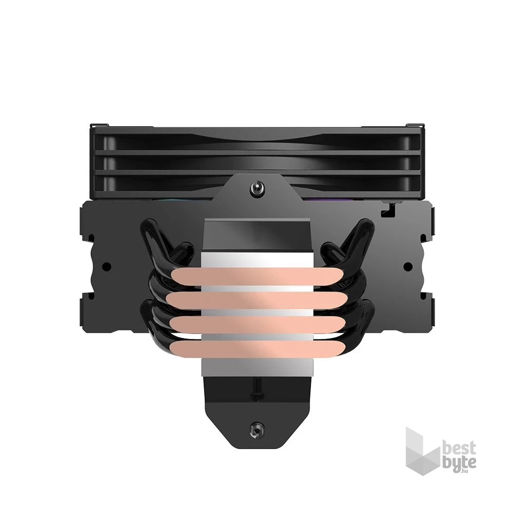 RAIDMAX AM1204B ARGB 120mm fekete hőfok kijelzős processzor hűtő