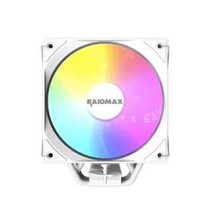 RAIDMAX AM1204W ARGB 120mm fehér hőfok kijelzős processzor hűtő