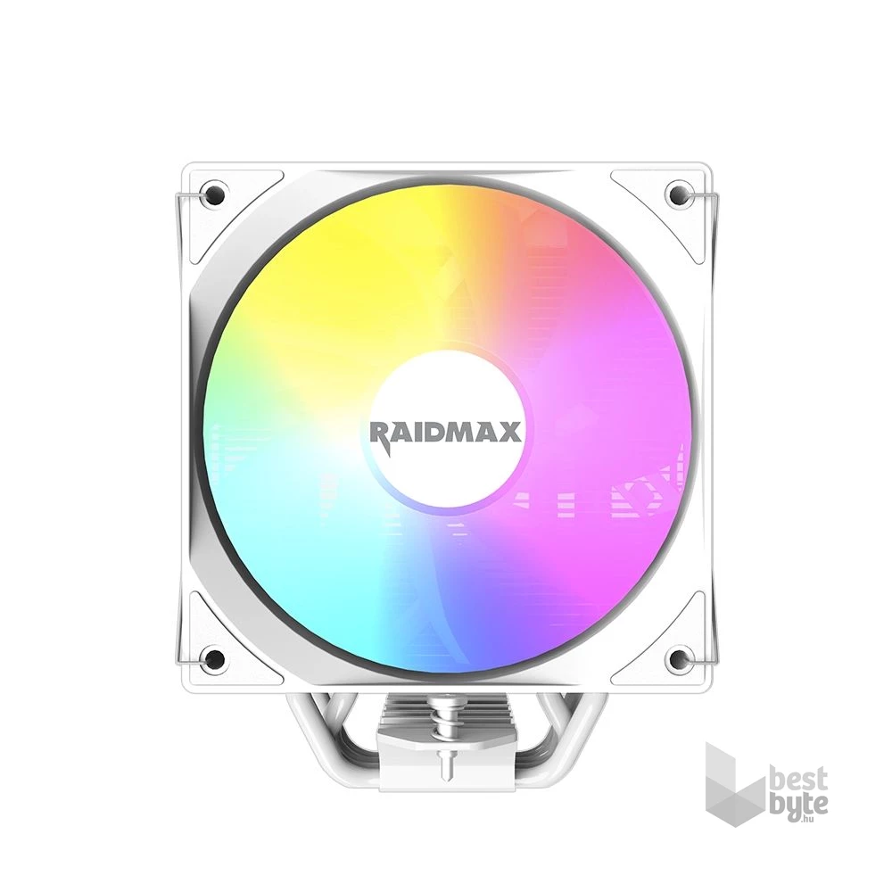 RAIDMAX AM1204W ARGB 120mm fehér hőfok kijelzős processzor hűtő