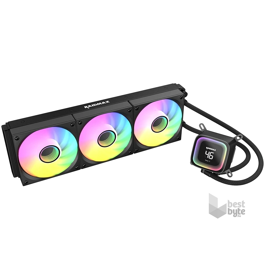 RAIDMAX DIGITAL LD360 ARGB BLACK LCD kijelzős vízhűtés