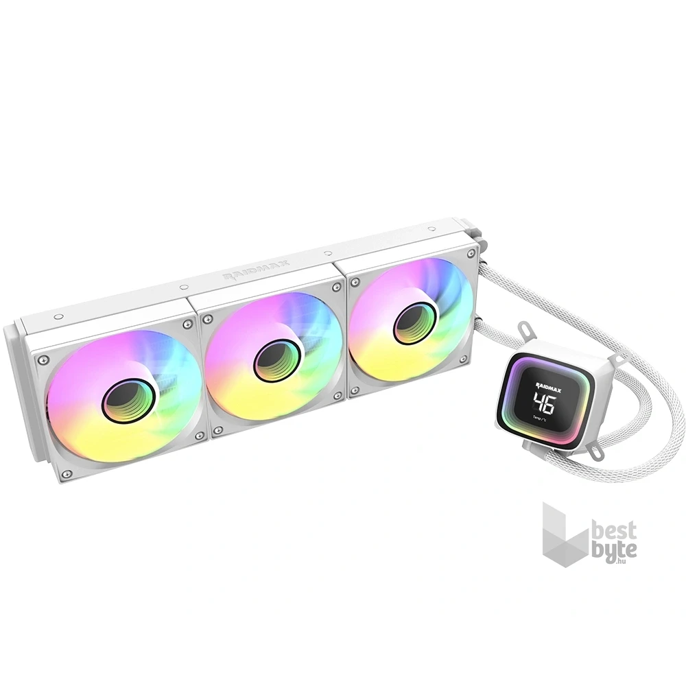 RAIDMAX DIGITAL LD360 ARGB WHITE LCD kijelzős vízhűtés