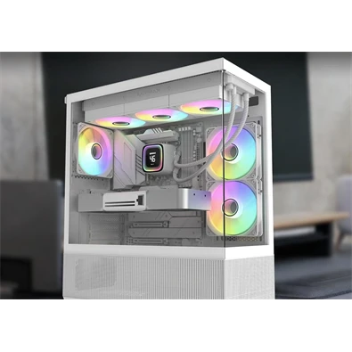 RAIDMAX DIGITAL LD360 ARGB WHITE LCD kijelzős vízhűtés