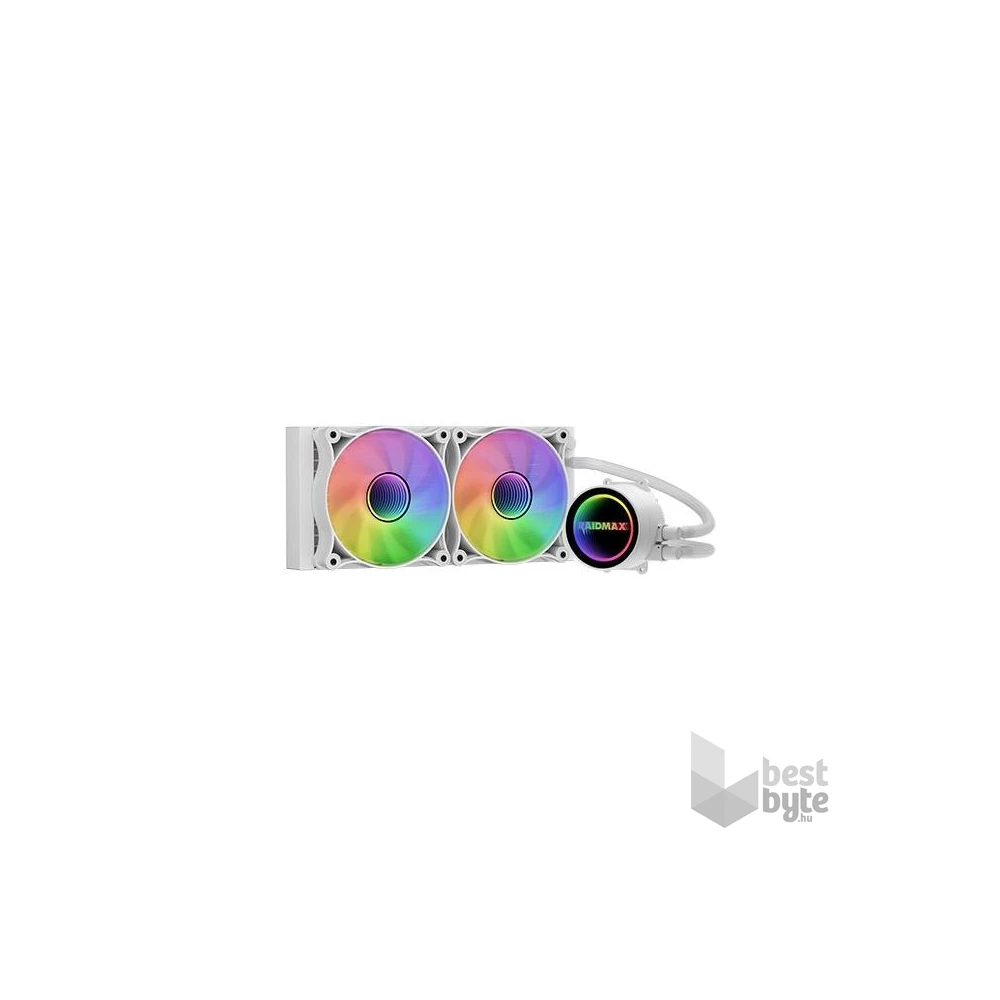 RAIDMAX INFINITA LS240 240mm ARGB fehér vízhűtéses processzor hűtő