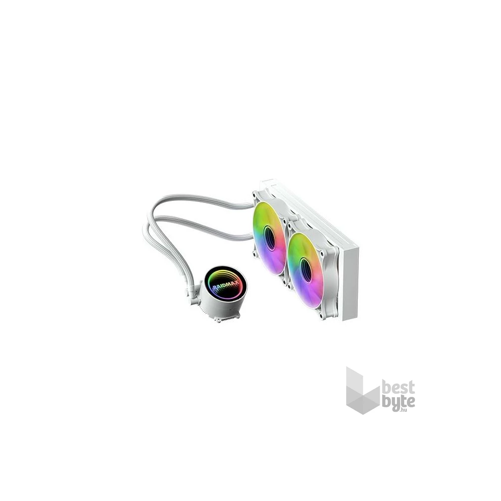 RAIDMAX INFINITA LS240 240mm ARGB fehér vízhűtéses processzor hűtő