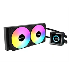 RAIDMAX LM240 240mm ARGB+LCD fekete vízhűtéses processzor hűtő