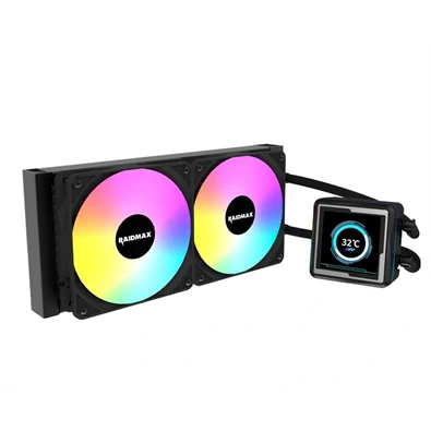 RAIDMAX LM240 240mm ARGB+LCD fekete vízhűtéses processzor hűtő