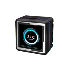 RAIDMAX LM240 240mm ARGB+LCD fekete vízhűtéses processzor hűtő