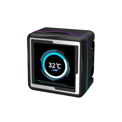 RAIDMAX LM240 240mm ARGB+LCD fekete vízhűtéses processzor hűtő